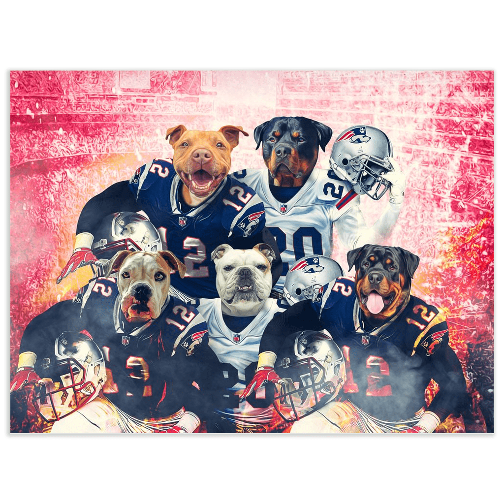 &#39;New England Doggos&#39; Personalized 5 Pet Poster