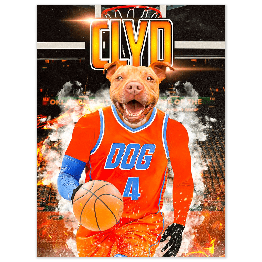 &#39;Okc Thunders Doggos&#39; Personalized Dog Poster