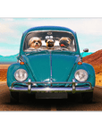 'The Beetle' Personalized 3 Pet Mini Portrait