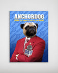 'Anchordog' Personalized Pet Mini Portrait