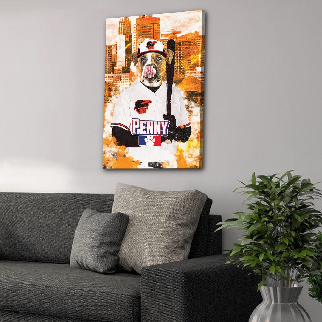 &#39;Baltimore Dogorioles&#39; Personalized Pet Canvas