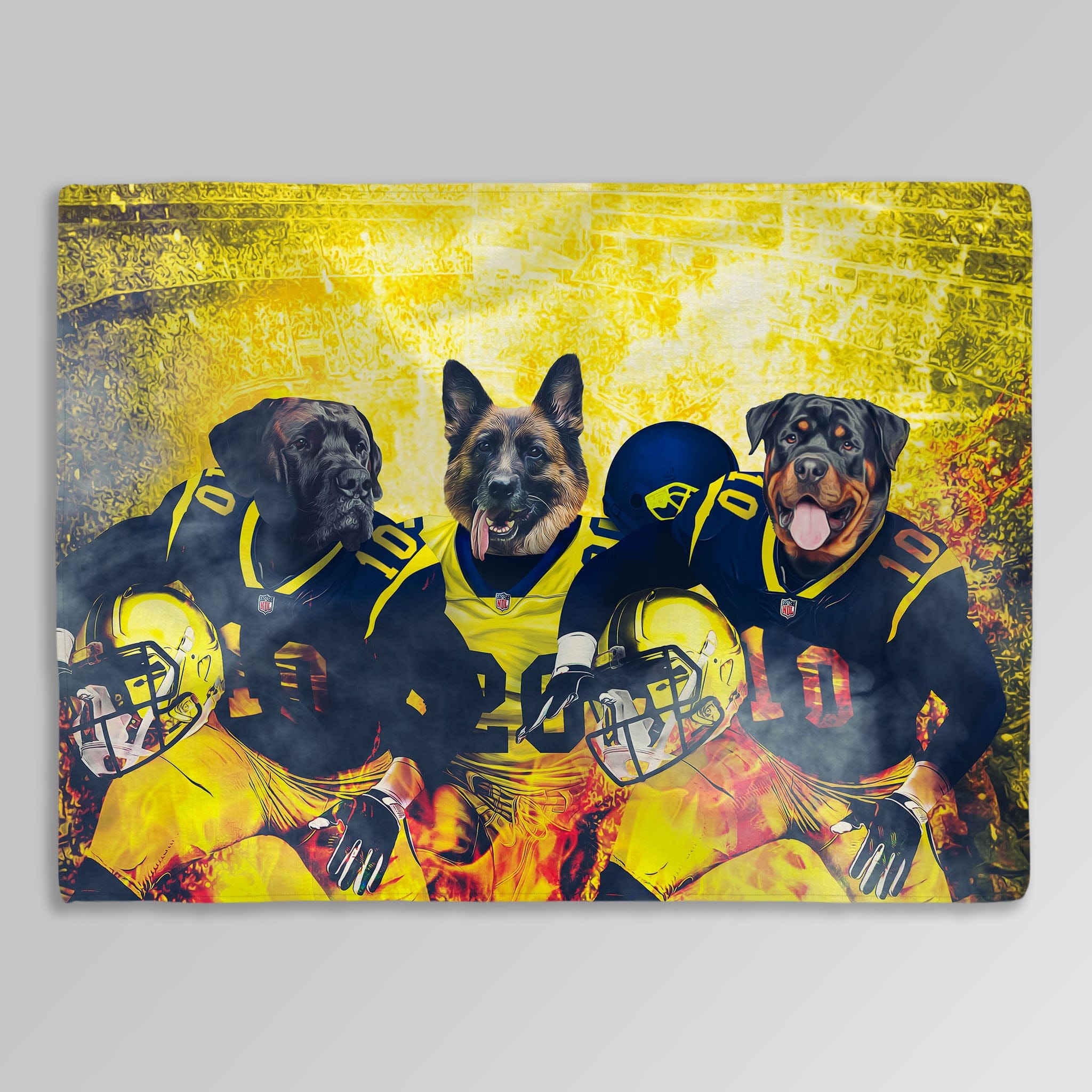 &#39;Michigan Doggos&#39; Personalized 3 Pet Blanket