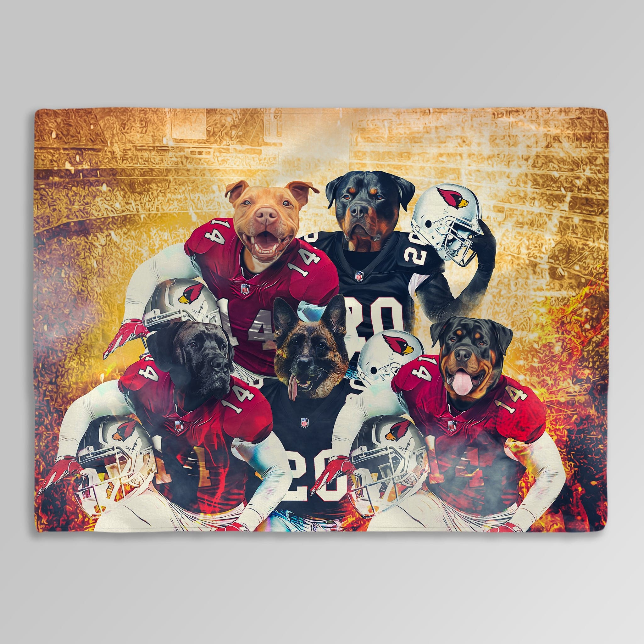 &#39;Arizona Doggos&#39; Personalized 5 Pet Blanket