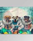 'Miami Doggos' Personalized 3 Pet Blanket