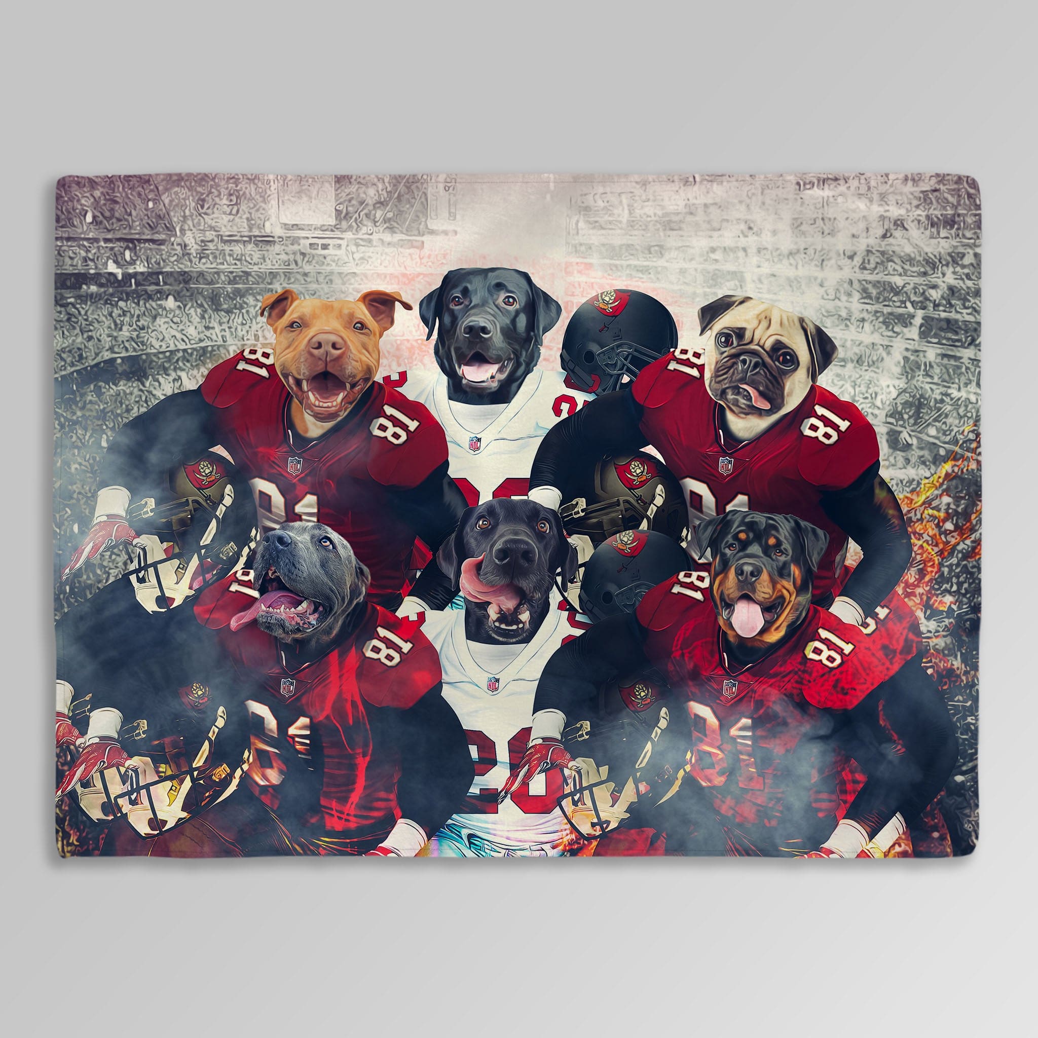 &#39;Tampa Bay Doggos&#39; Personalized 6 Pet Blanket