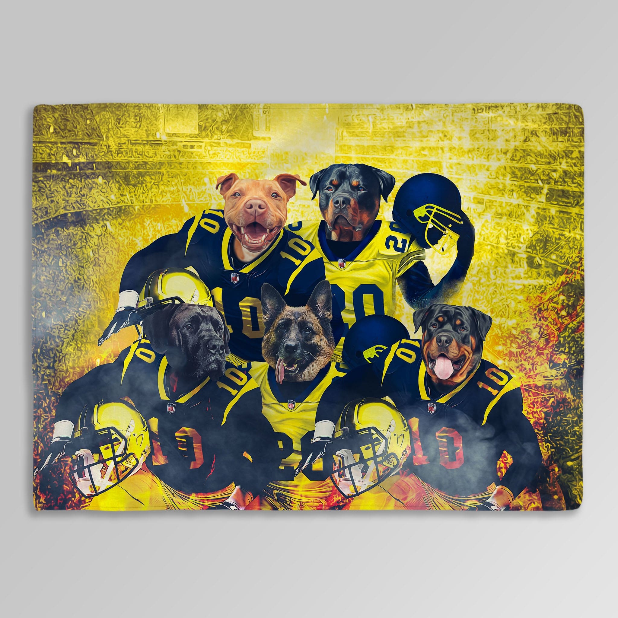 &#39;Michigan Doggos&#39; Personalized 5 Pet Blanket