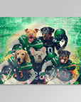 'New York Jet-Doggos' Personalized 5 Pet Blanket