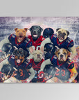 'Houston Doggos' Personalized 6 Pet Blanket