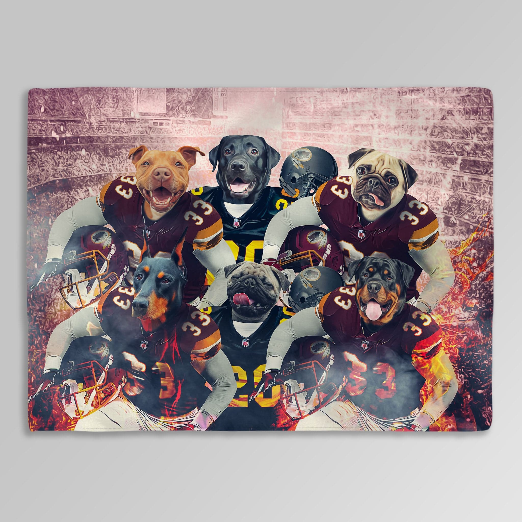 &#39;Washington Doggos&#39; Personalized 6 Pet Blanket