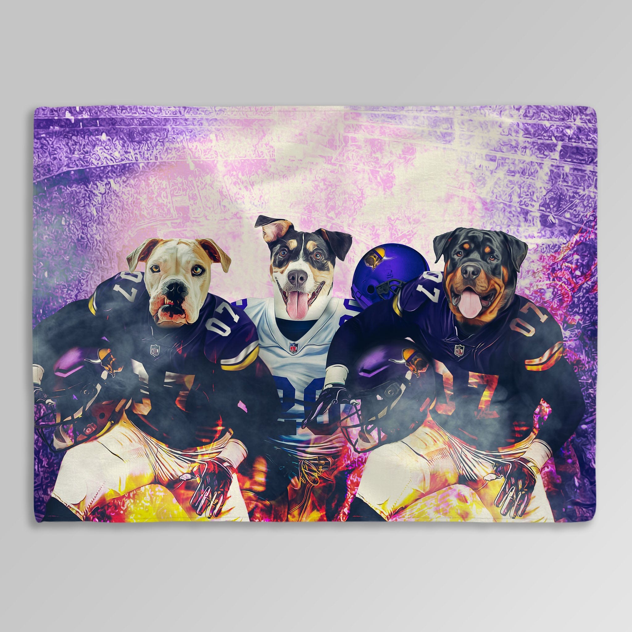 &#39;Minnesota Doggos&#39; Personalized 3 Pet Blanket