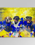 'Los Angeles Doggos' Personalized 3 Pet Blanket