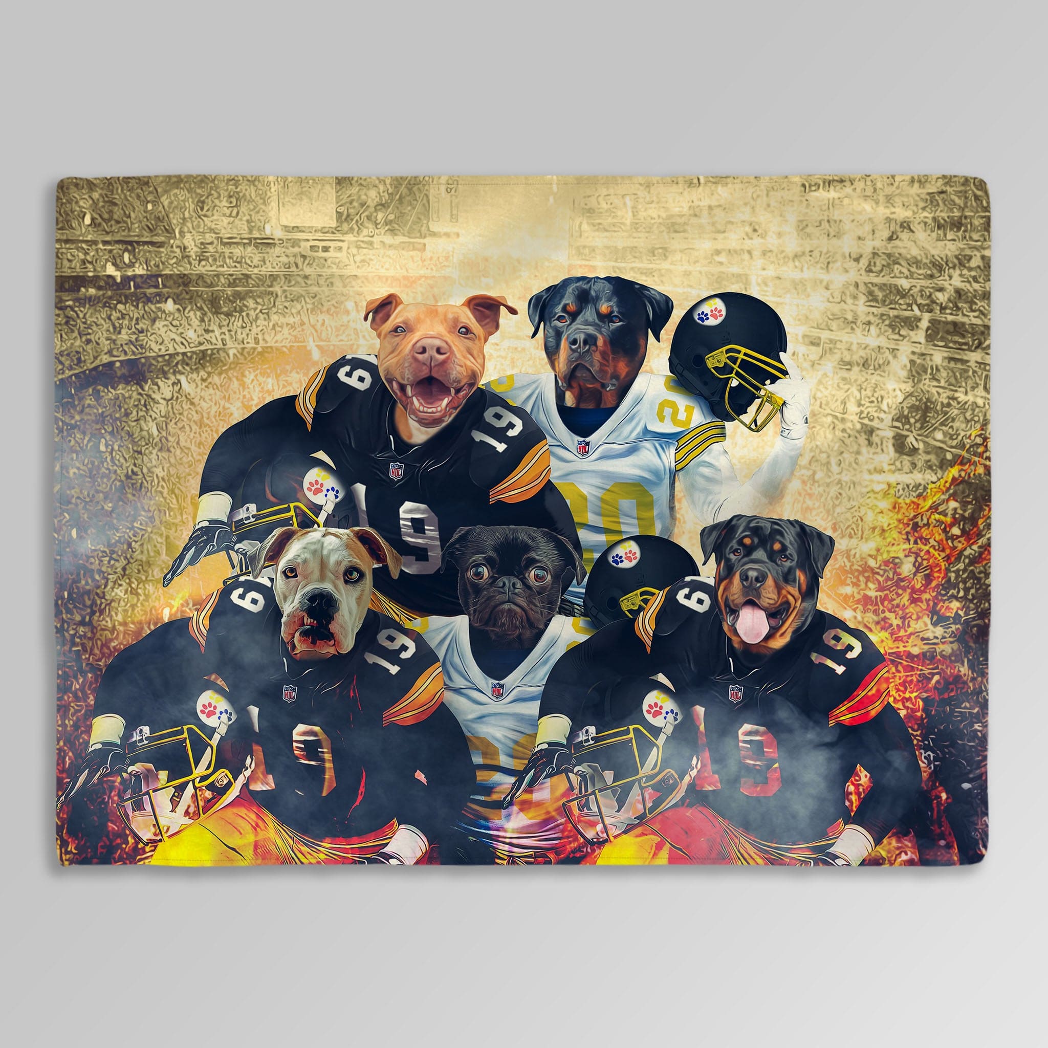 &#39;Pittsburgh Doggos&#39; Personalized 5 Pet Blanket