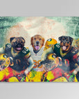 'Green Bay Doggos' Personalized 3 Pet Blanket
