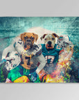 'Miami Doggos' Personalized 2 Pet Blanket