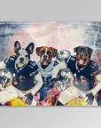 'Dallas Doggos' Personalized 3 Pet Blanket