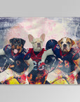 'Houston Doggos' Personalized 3 Pet Blanket