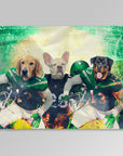 'New York Jet-Doggos' Personalized 3 Pet Blanket