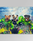 'Seattle Doggos' Personalized 3 Pet Blanket
