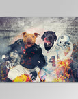 'Oakland Doggos' Personalized 2 Pet Blanket
