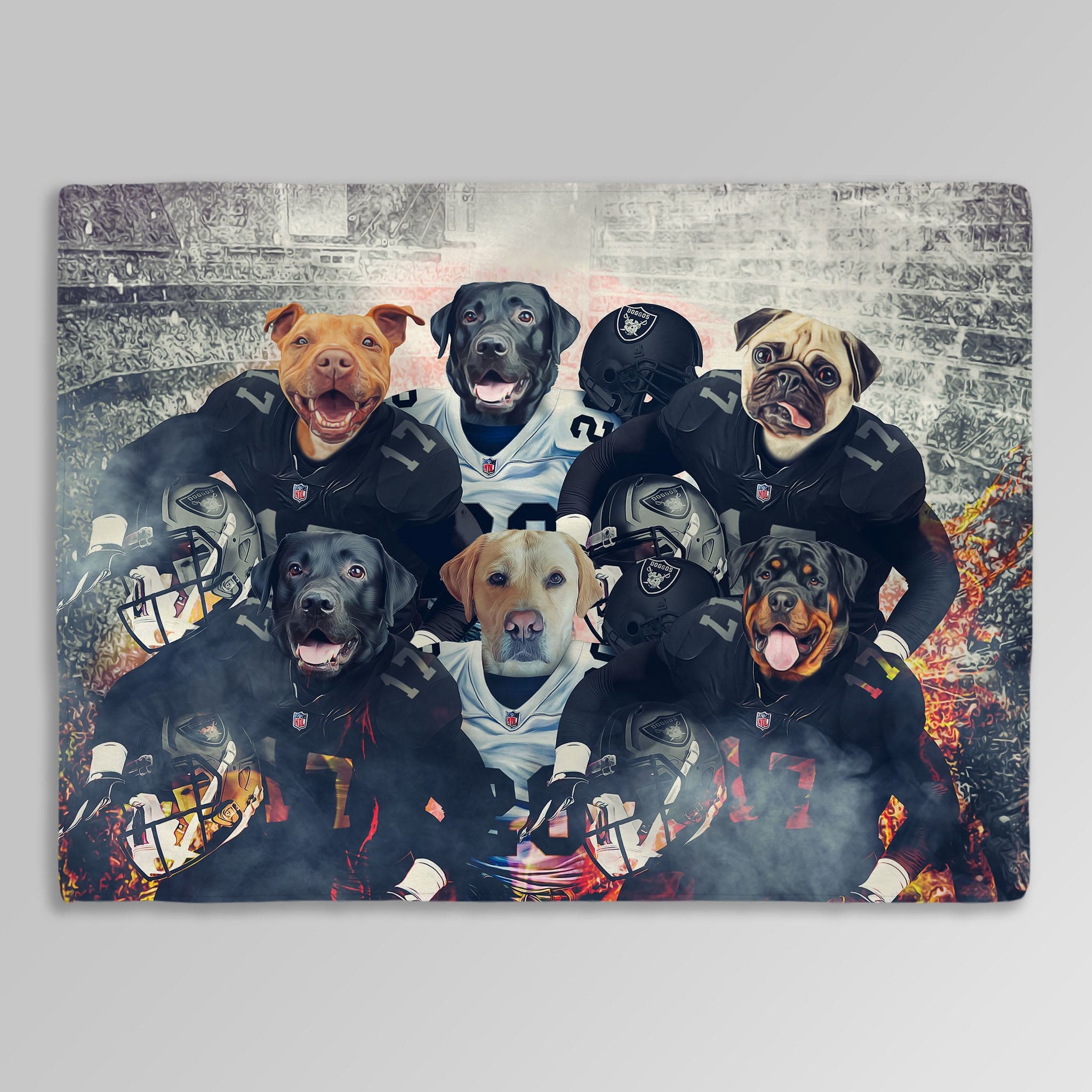 &#39;Las Vegas Doggos&#39; Personalized 6 Pet Blanket