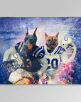 'Indianapolis Doggos' Personalized 2 Pet Blanket