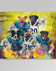 'San Diego Doggos' Personalized 5 Pet Blanket