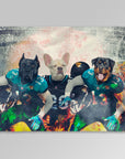 'Jacksonville Doggos' Personalized 3 Pet Blanket