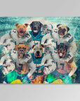 'Miami Doggos' Personalized 6 Pet Blanket