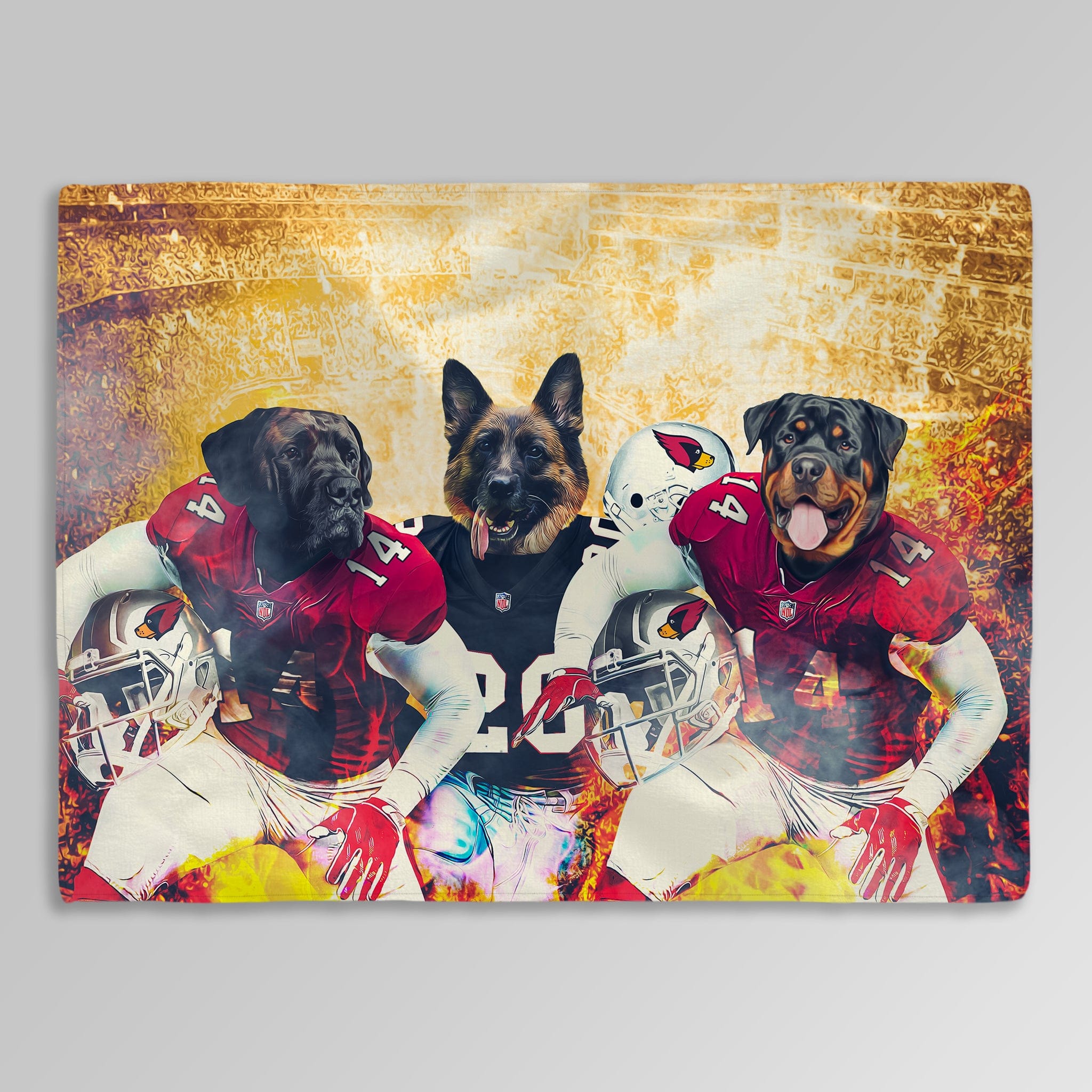 &#39;Arizona Doggos&#39; Personalized 3 Pet Blanket