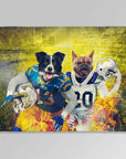 'San Diego Doggos' Personalized 2 Pet Blanket