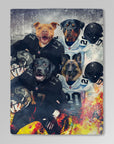 'Las Vegas Doggos' Personalized 4 Pet Blanket