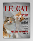 'Le Cat' Personalized 2 Pet Blanket