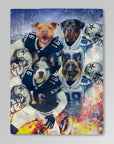 'Dallas Doggos' Personalized 4 Pet Blanket