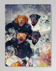 'Oakland Doggos' Personalized 4 Pet Blanket