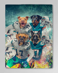 'Miami Doggos' Personalized 4 Pet Blanket