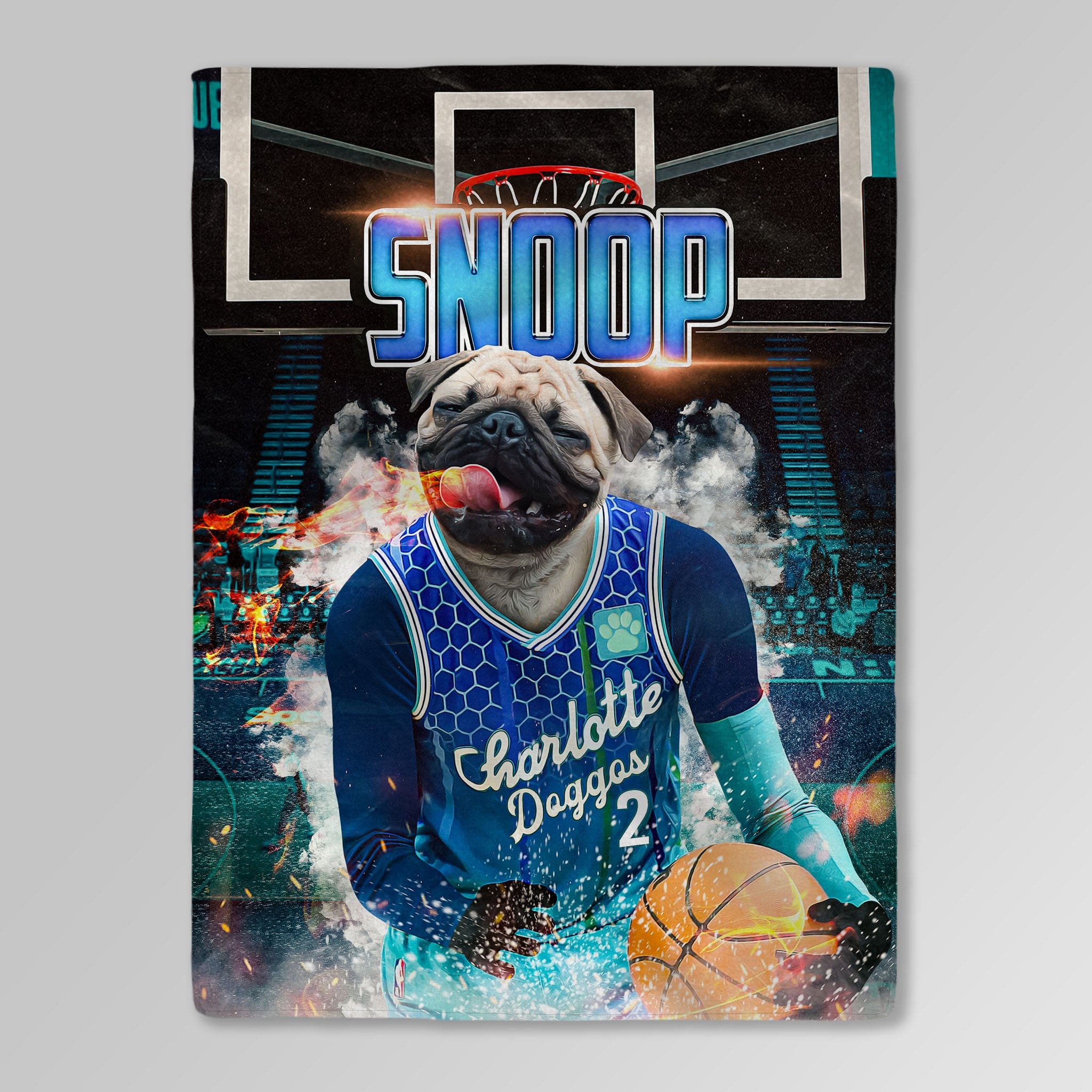 &#39;Charlotte Hornets Doggos&#39; Personalized Pet Blanket