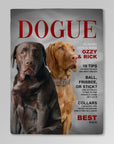 Manta personalizada para 2 mascotas 'Dogue'