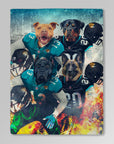 'Jacksonville Doggos' Personalized 4 Pet Blanket