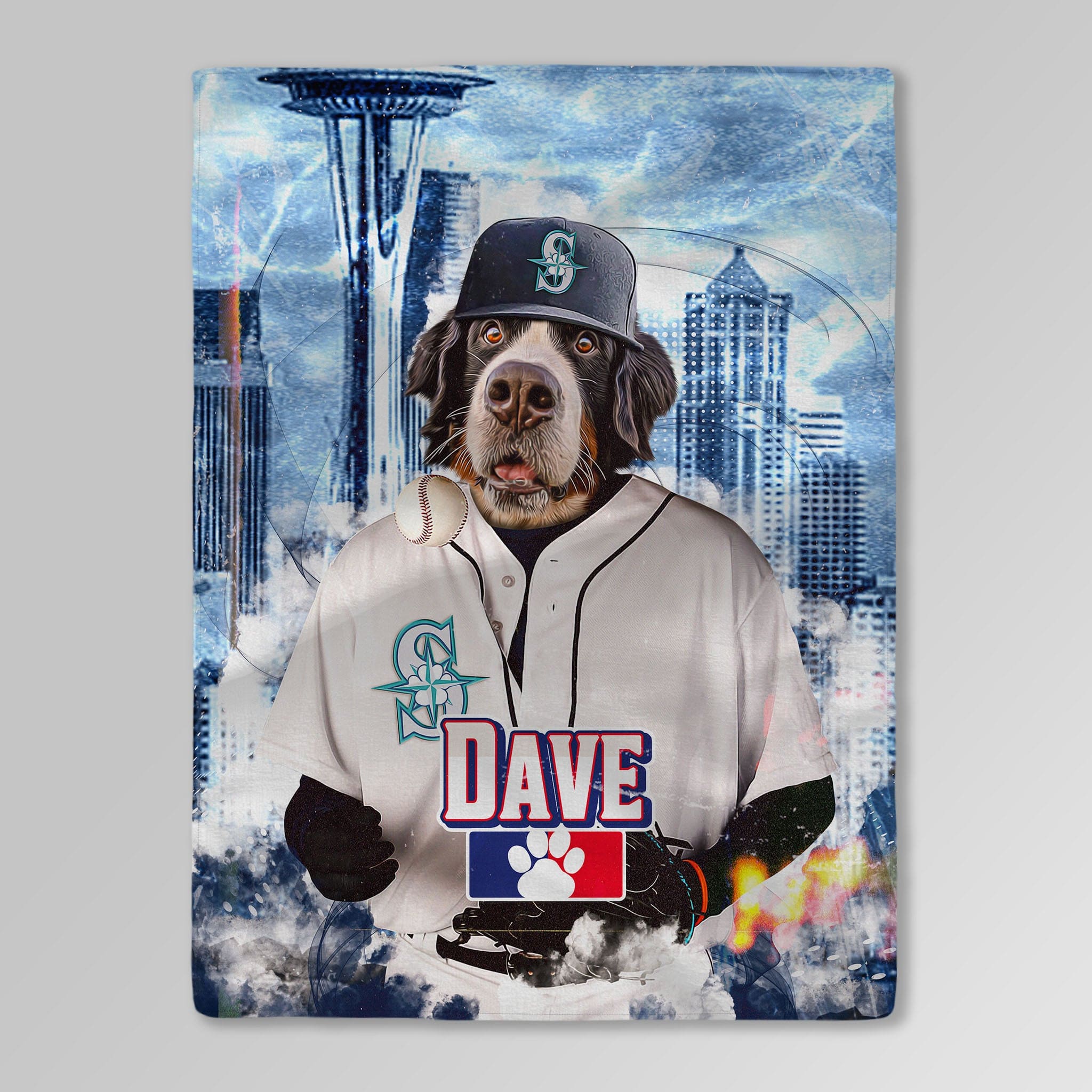 &#39;Seattle Mariners Doggos&#39; Personalized Pet Blanket