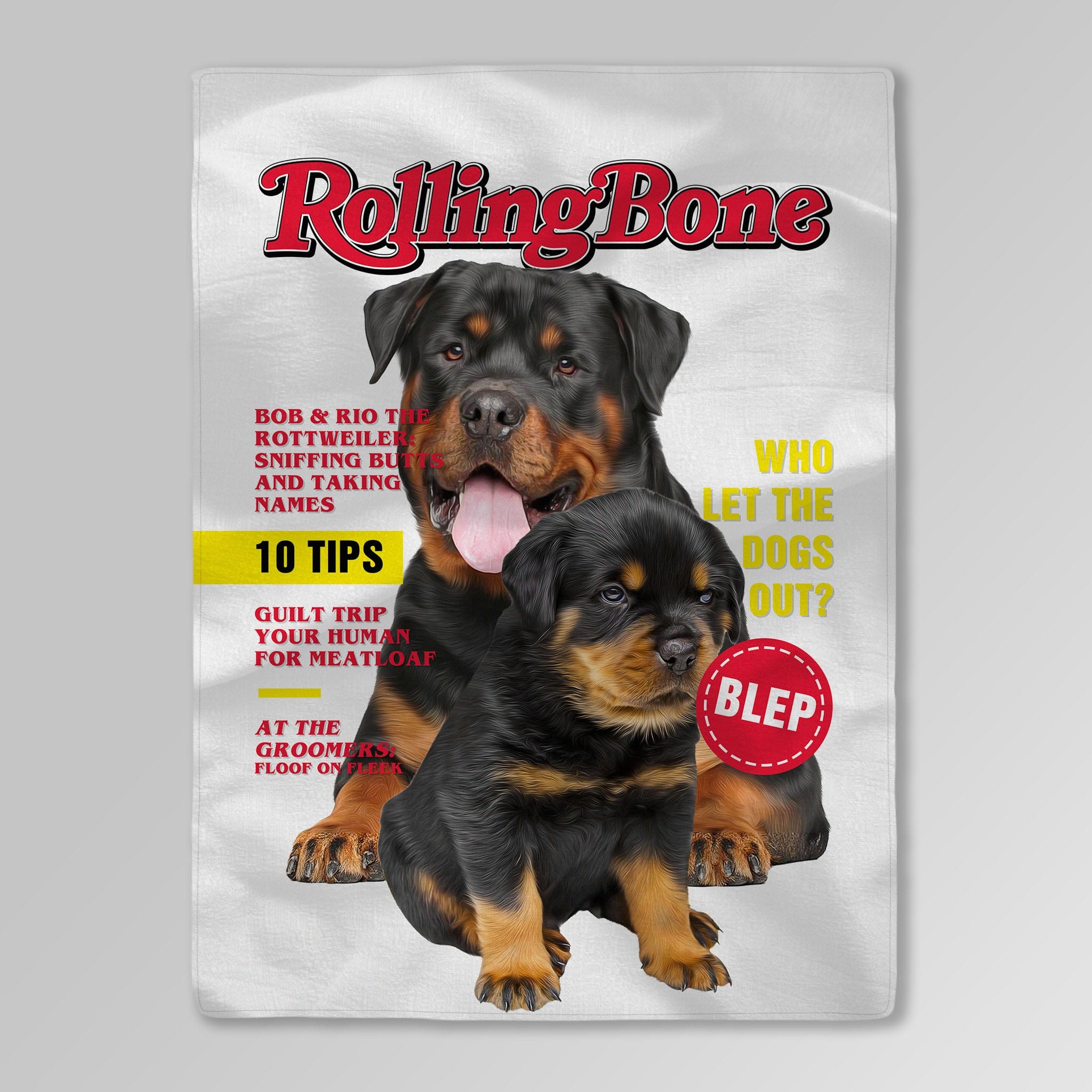 &#39;Rollingbone&#39; Personalized 2 Pet Blanket