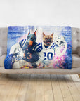'Indianapolis Doggos' Personalized 2 Pet Blanket