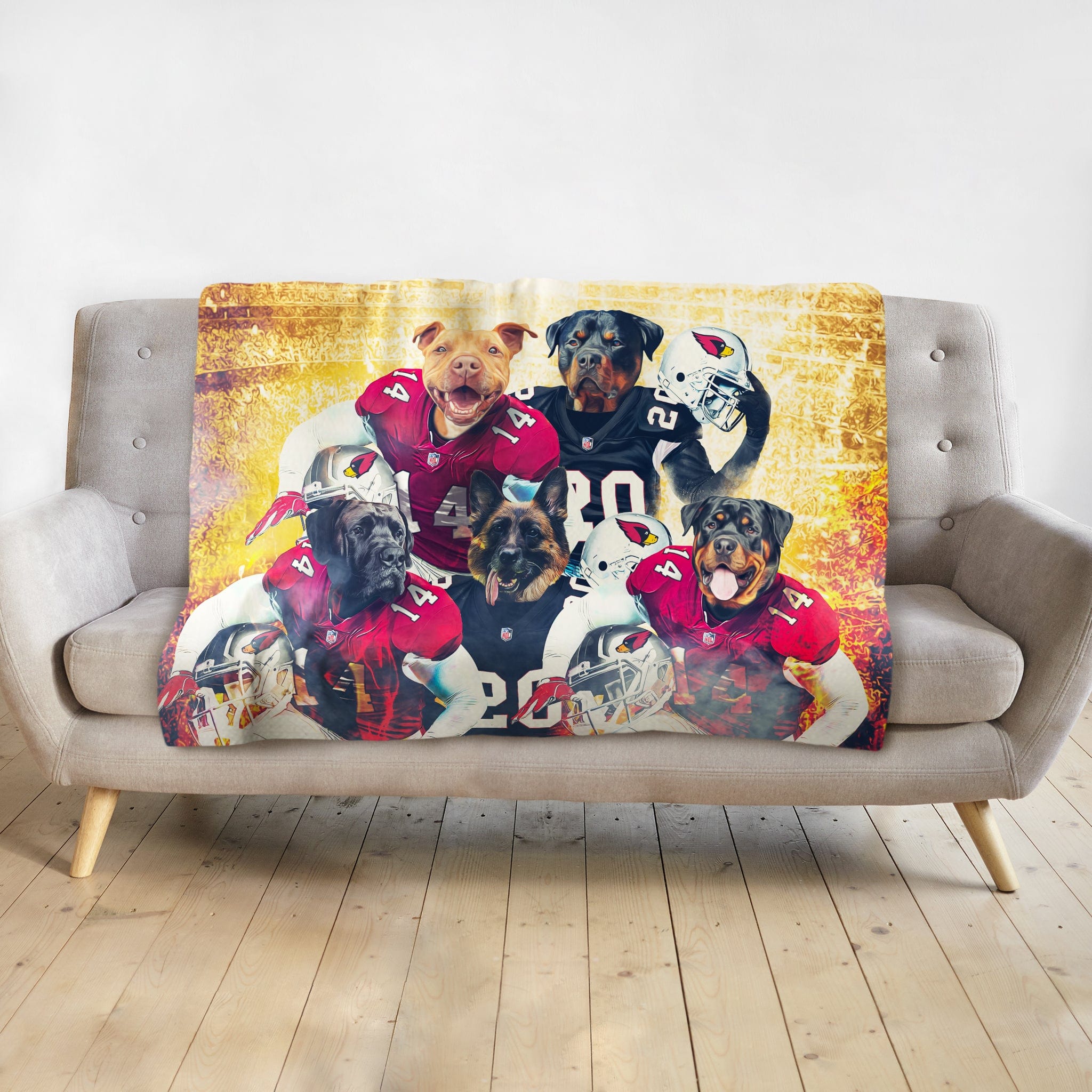 &#39;Arizona Doggos&#39; Personalized 5 Pet Blanket