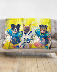 'San Diego Doggos' Personalized 3 Pet Blanket