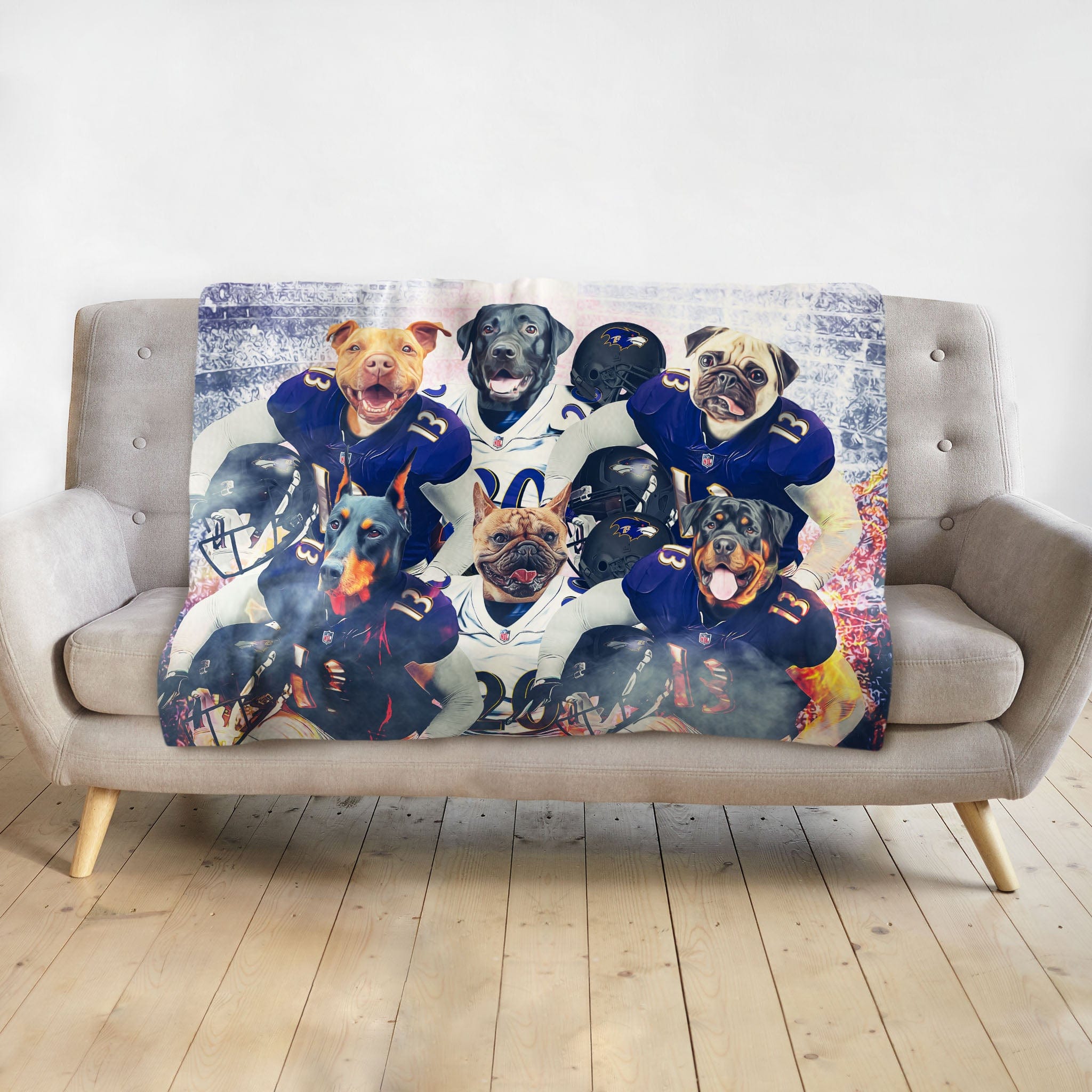 &#39;Baltimore Doggos&#39; Personalized 6 Pet Blanket