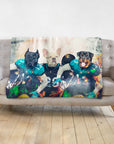 'Jacksonville Doggos' Personalized 3 Pet Blanket