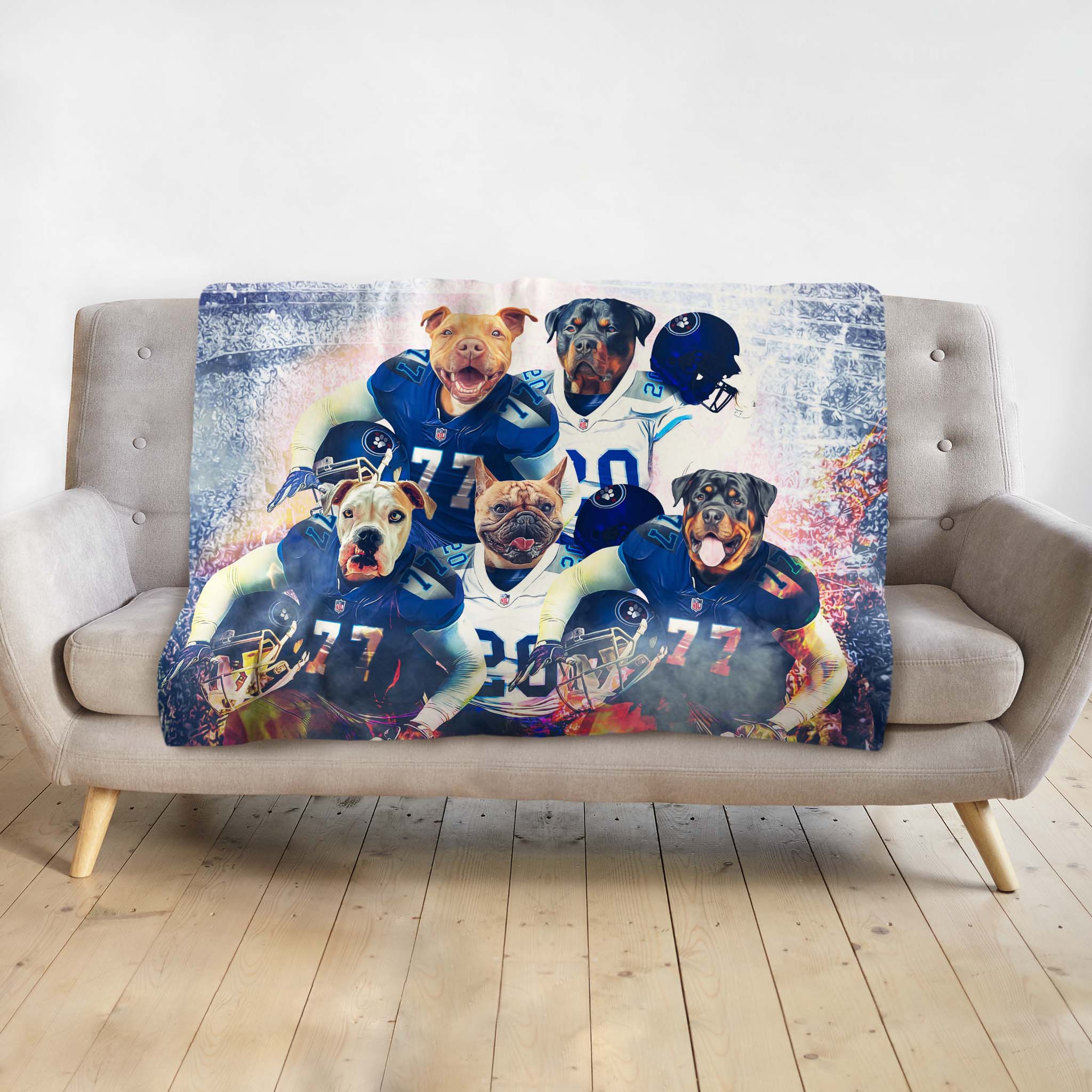 &#39;Tennessee Doggos&#39; Personalized 5 Pet Blanket