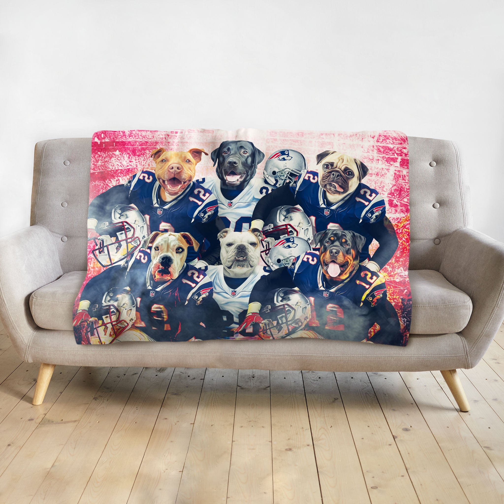 &#39;New England Doggos&#39; Personalized 6 Pet Blanket