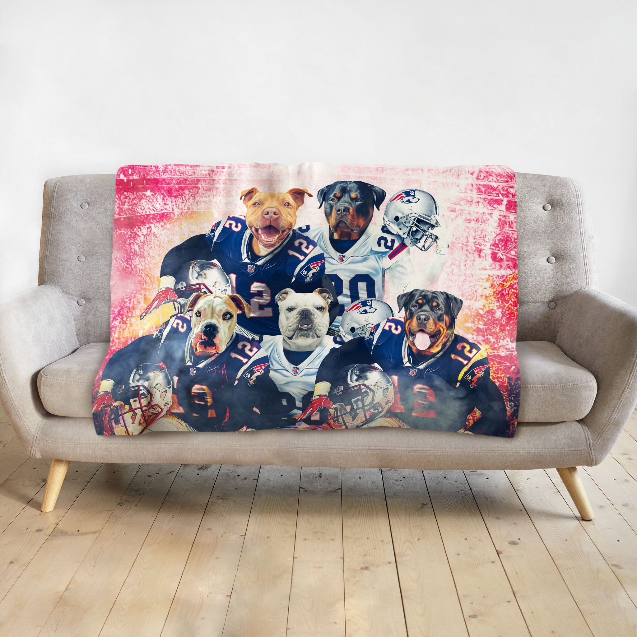 &#39;New England Doggos&#39; Personalized 5 Pet Blanket