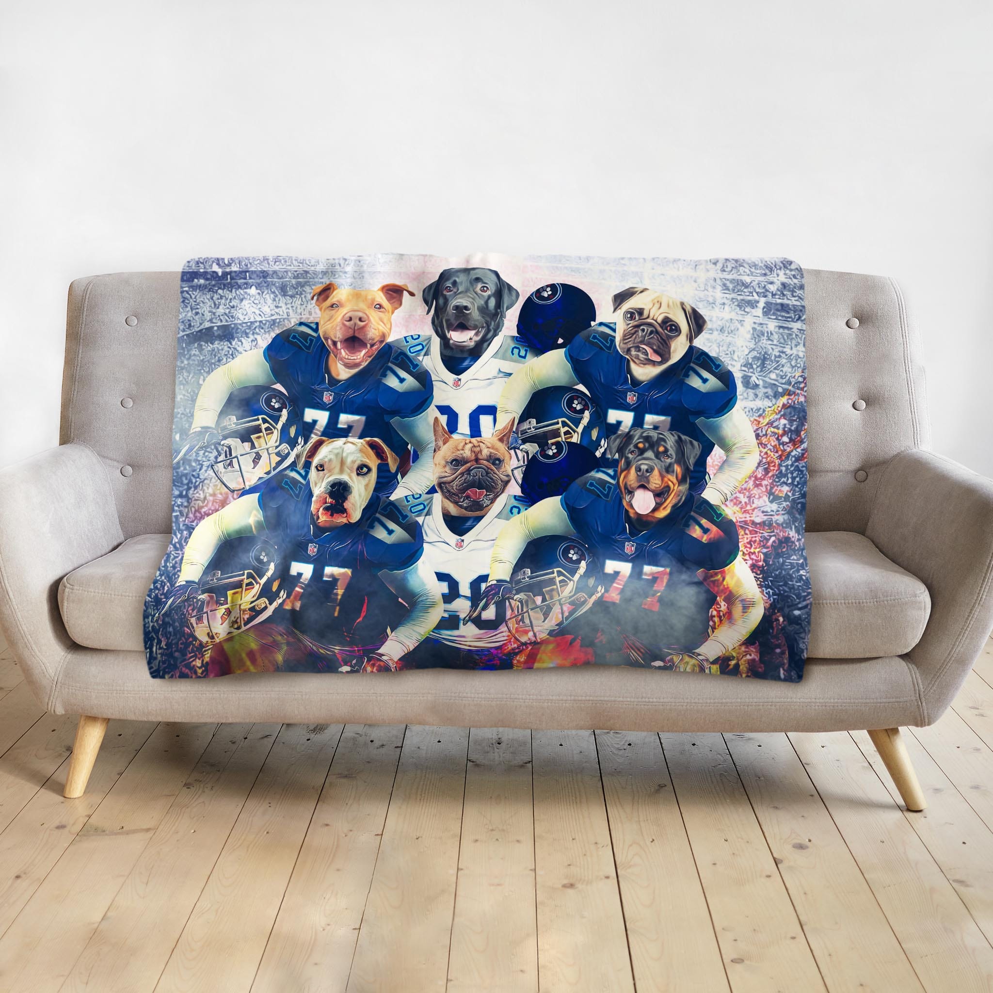 &#39;Tennessee Doggos&#39; Personalized 6 Pet Blanket