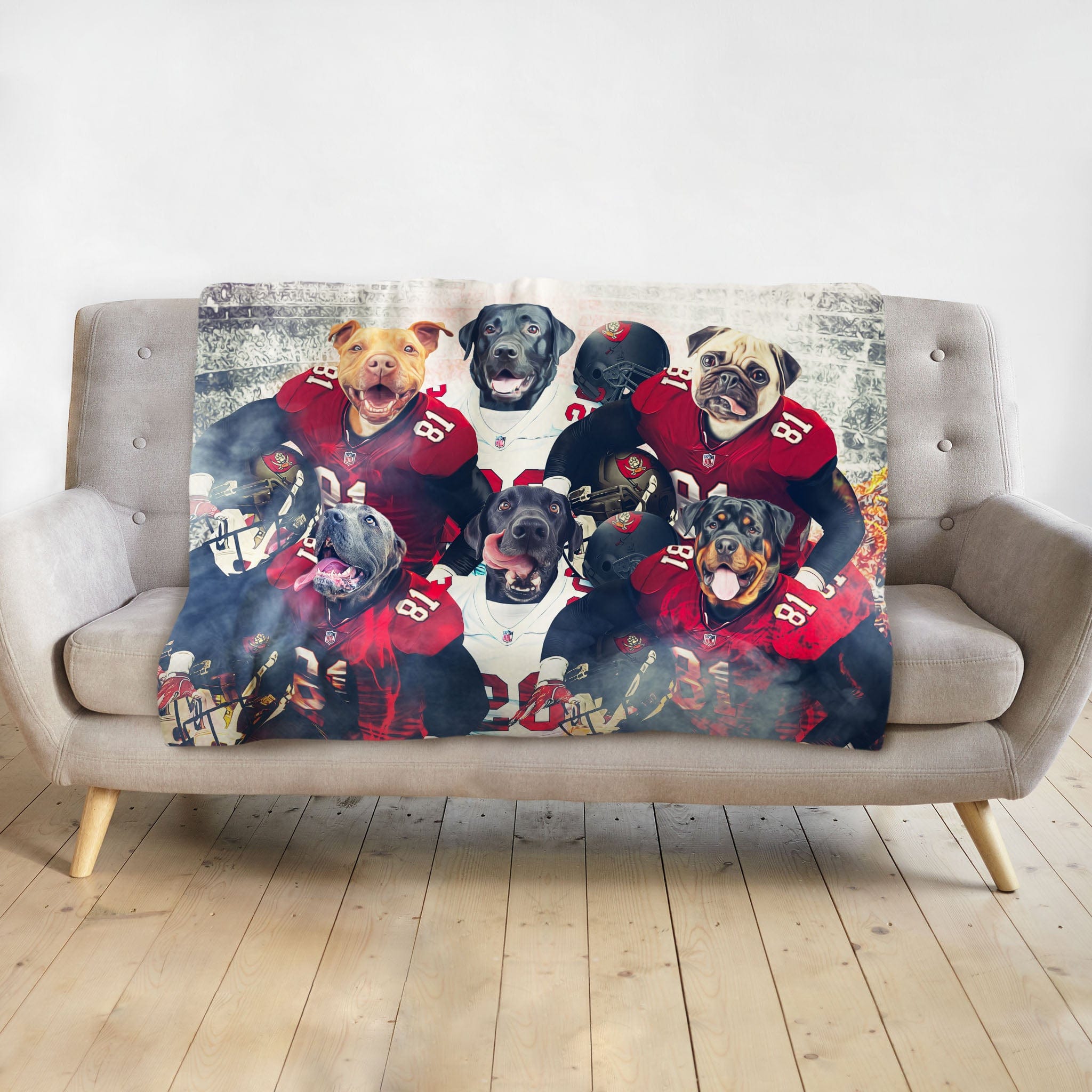 &#39;Tampa Bay Doggos&#39; Personalized 6 Pet Blanket